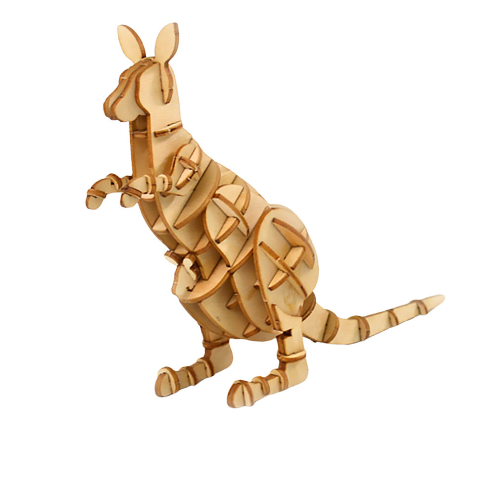 Kangaroo Kids Education - 3D Kangaroo Puzzle Wooden Educational Creative