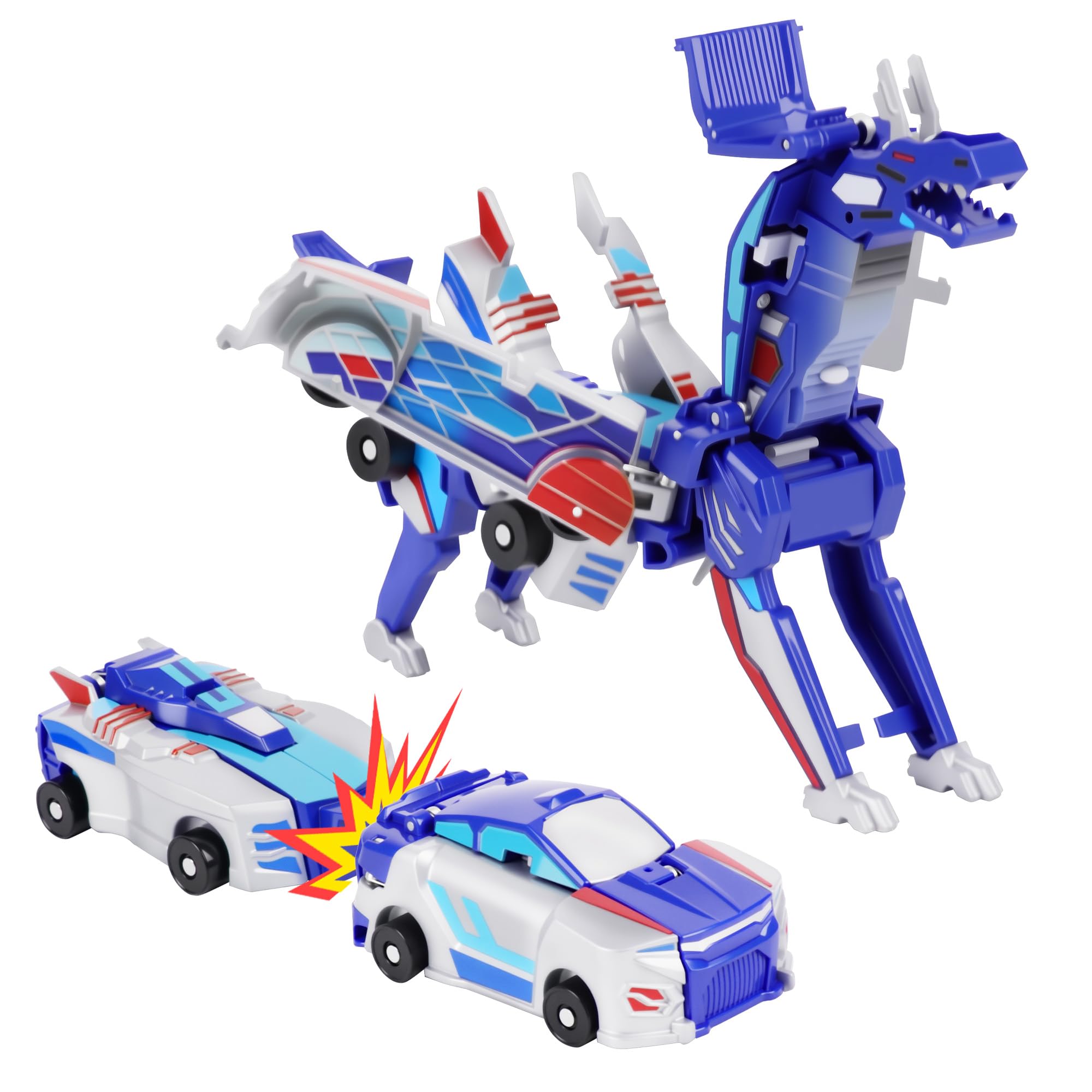 Kids Education Yes - Magnetic 2-in-1 Collision Transforming Car Toy
