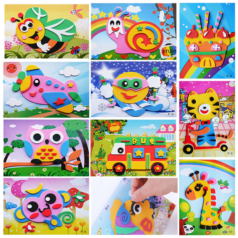 5Pcs/10Pcs/Lot Kids DIY 3D EVA - Kids Education Shows avaliação e preço