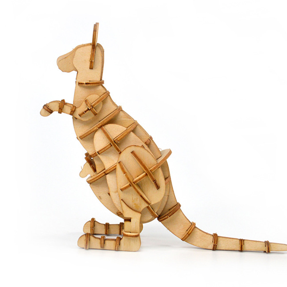 3D Kangaroo Puzzle Wooden Educ - Kangaroo Kids Education avaliação e preço