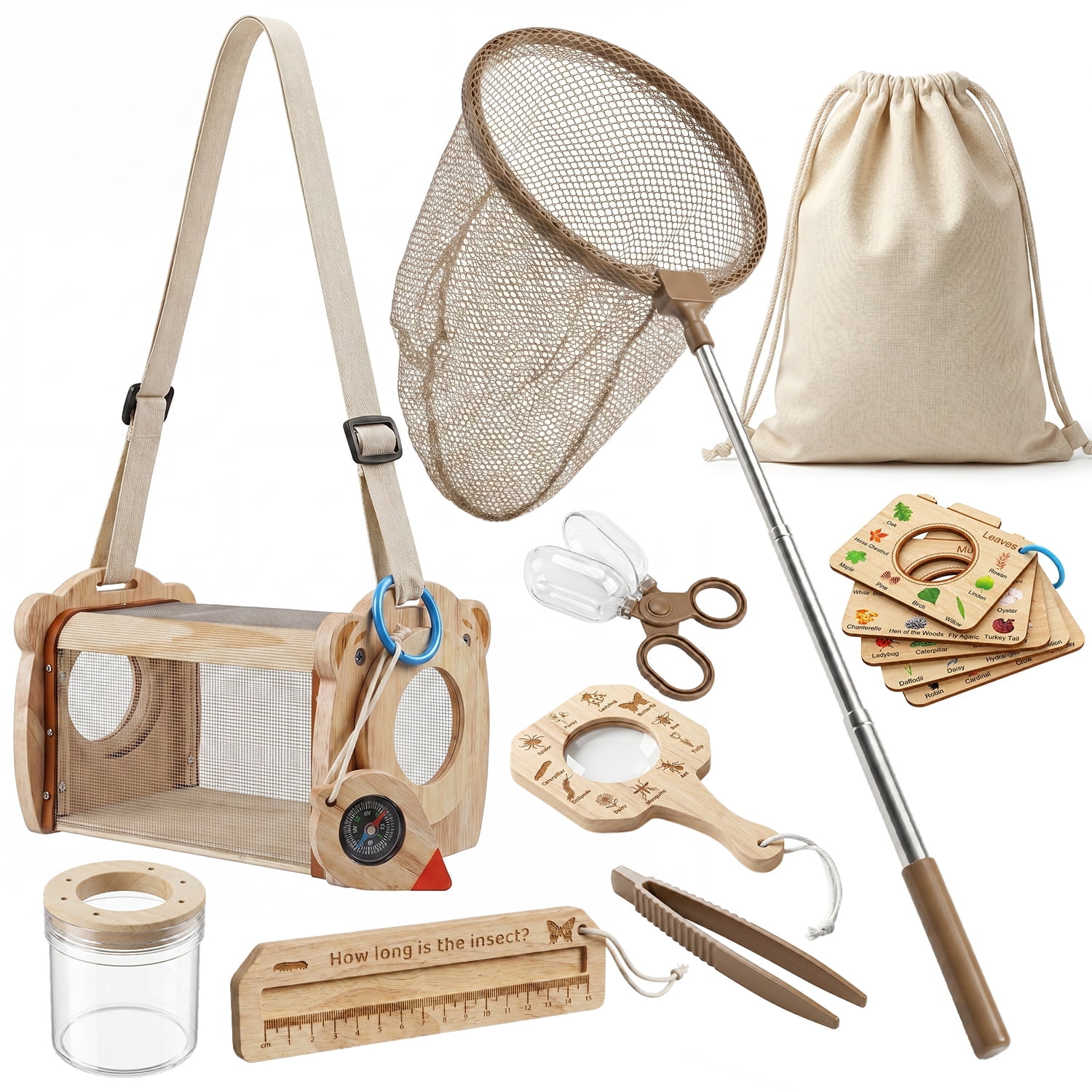 Wooden Bug Catching Kit With T - Kids Outdoor Education avaliação e preço
