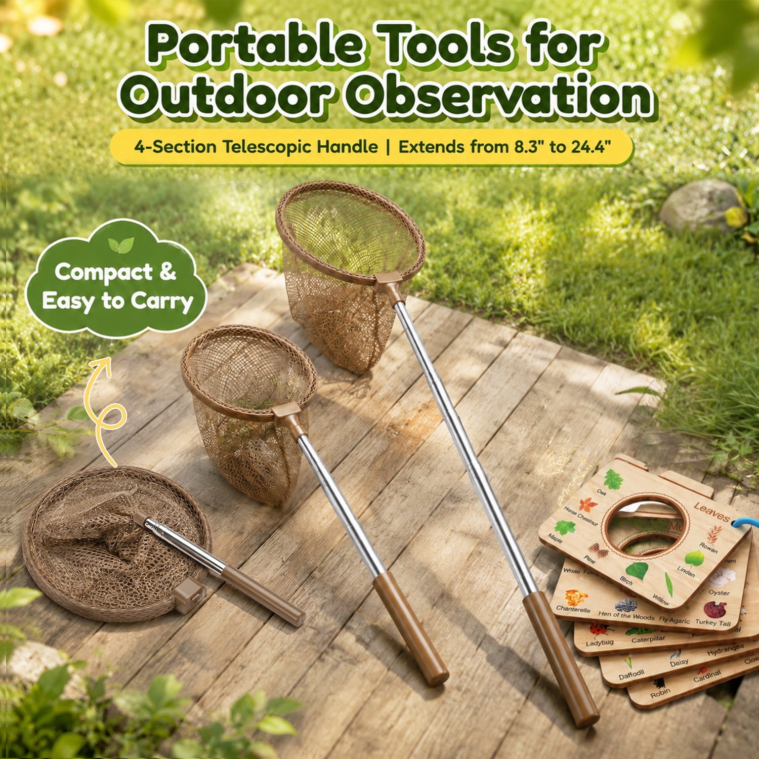Wooden Bug Catching Kit With T - Kids Outdoor Education avaliação e preço