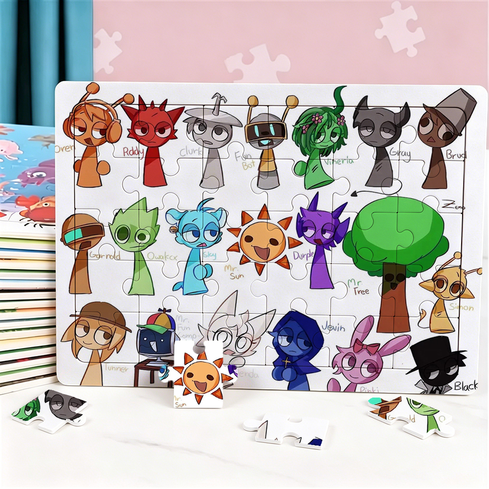 New Sprunki 30 Piece Puzzle Ca - Kids Education Yes avaliação e preço
