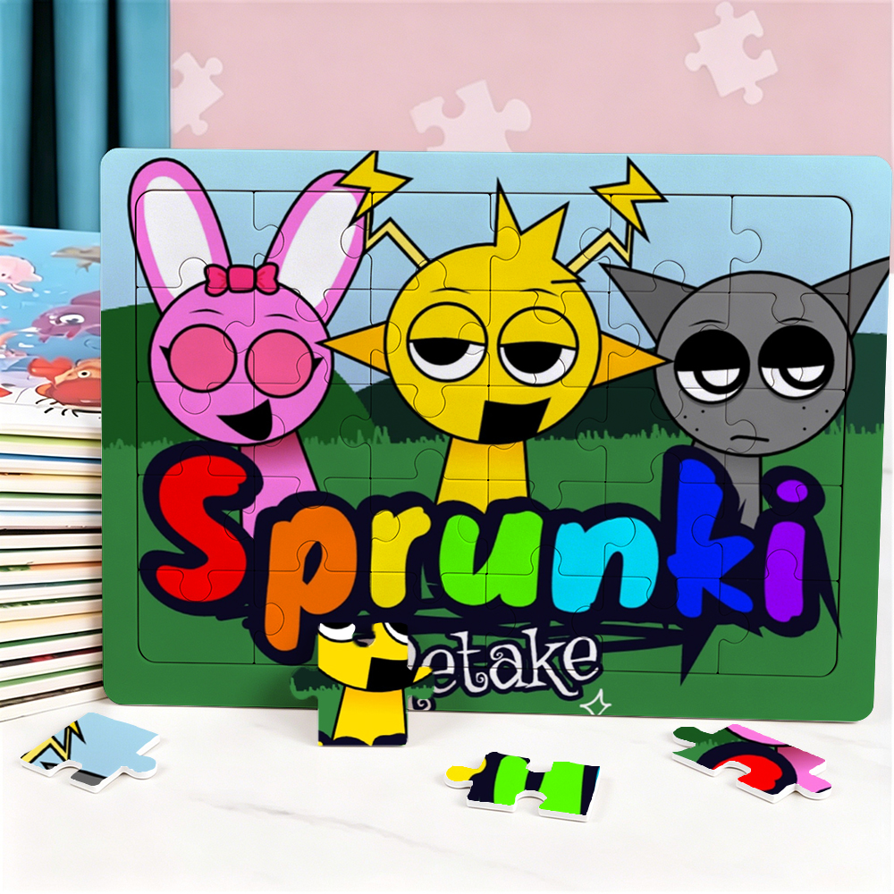 New Sprunki 30 Piece Puzzle Ca - Kids Education Yes avaliação e preço