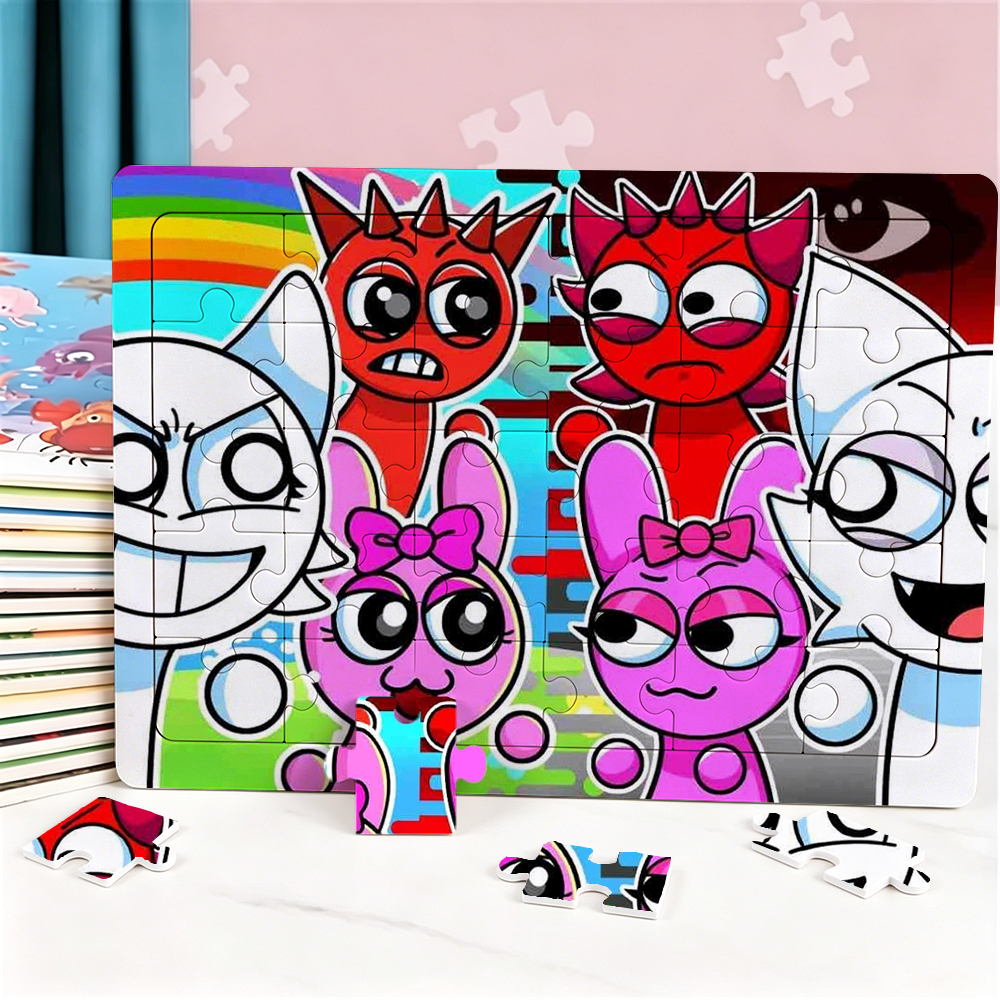 New Sprunki 30 Piece Puzzle Ca - Kids Education Yes avaliação e preço