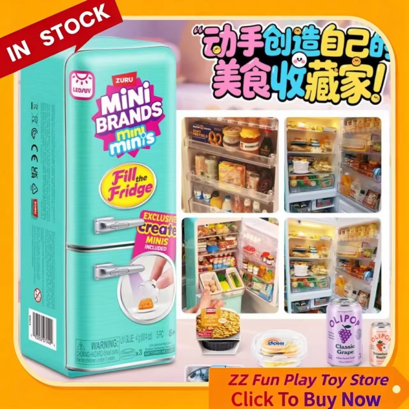 Genuine ZURU Mini Fridge Set P - Kids Education Yes avaliação e preço