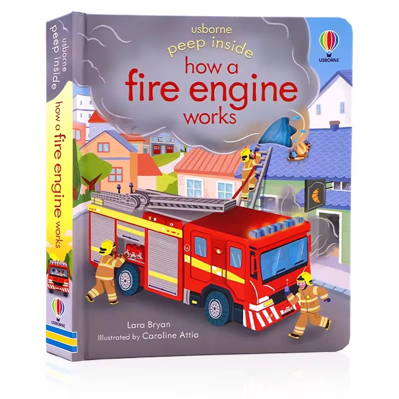 Usborne Peep Inside How A Fire - Kids Education Book avaliação e preço