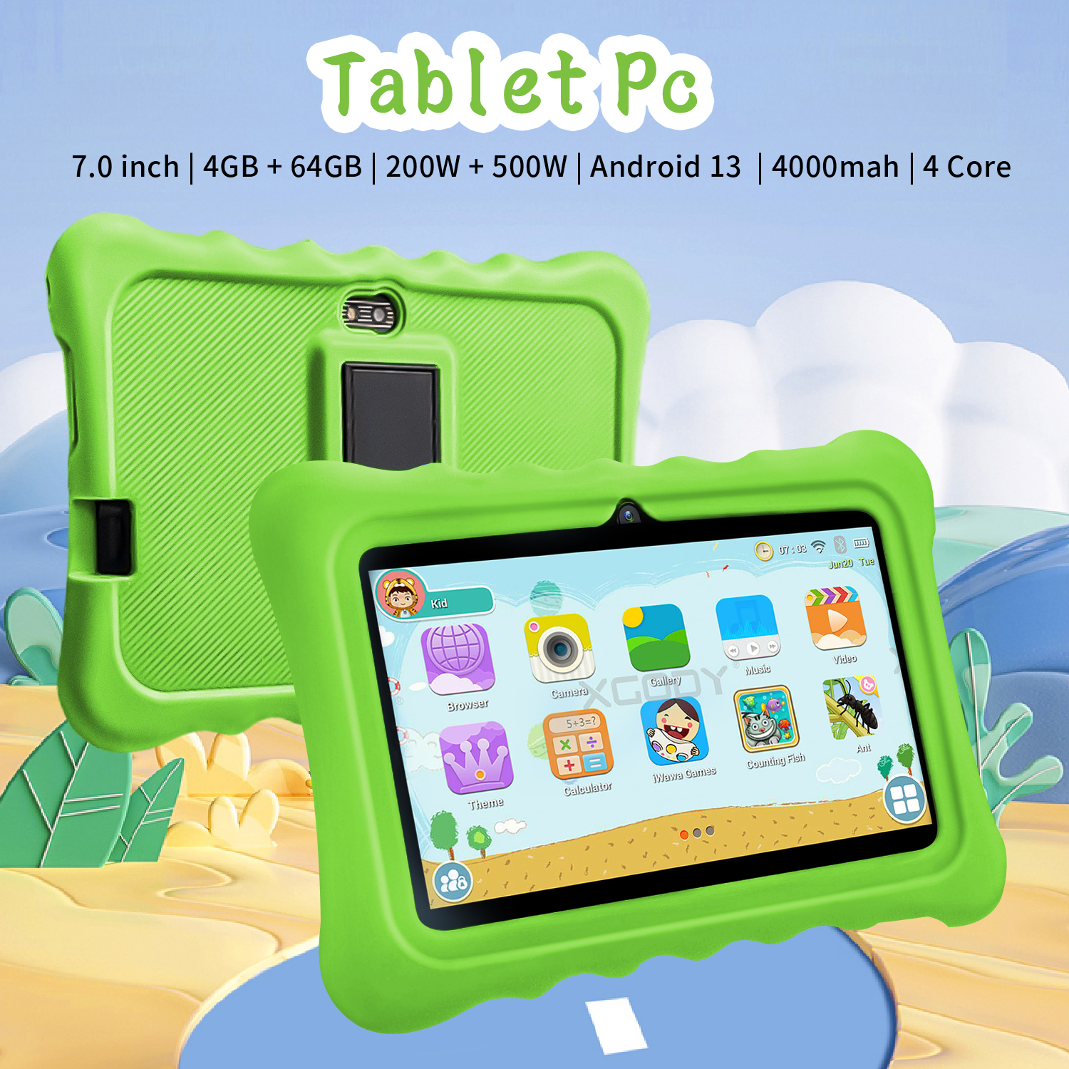 7 Inch Kids Tablet Quad Core 4 - Kids Education Tablets avaliação e preço