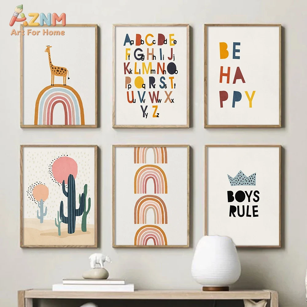 Rainbow Alphabet Poster Educat - Kids Education Yes avaliação e preço