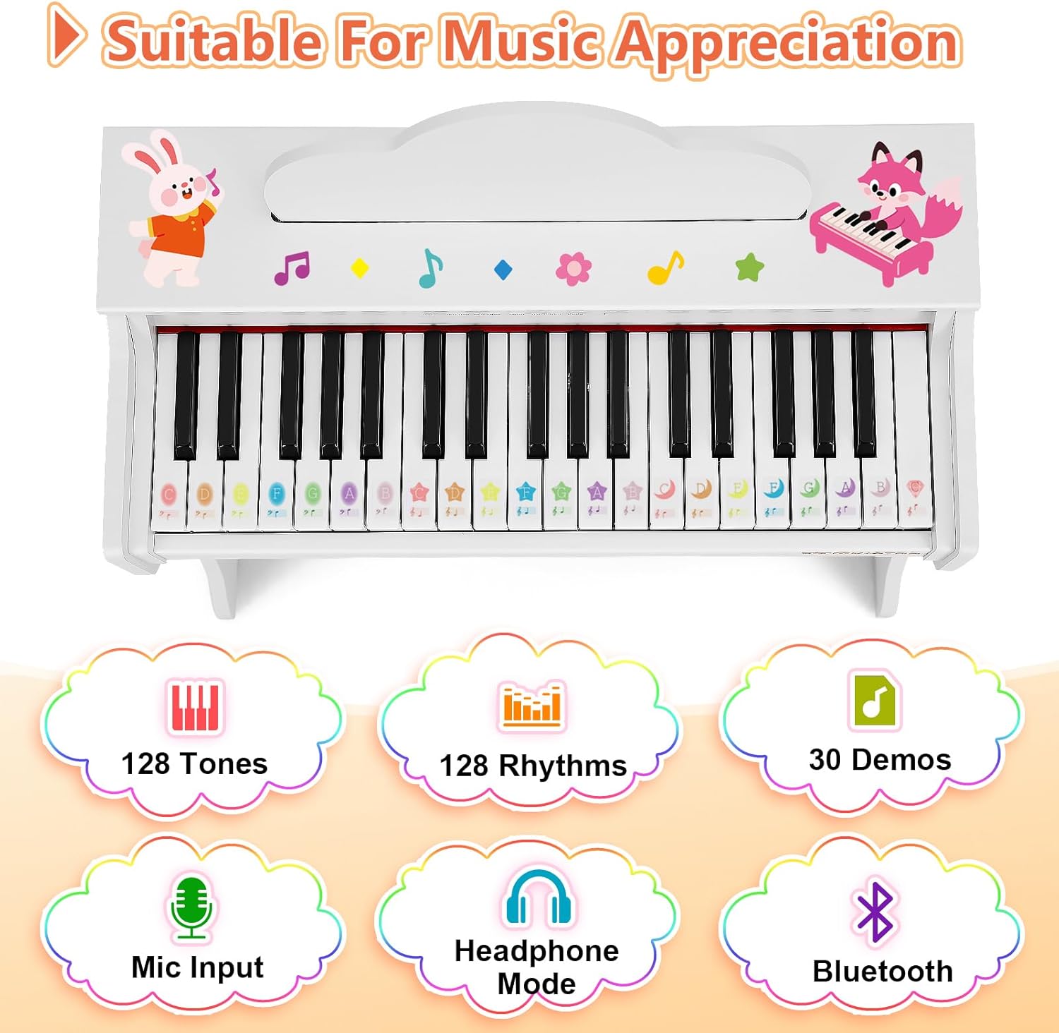 Educational 37-Key Wooden Keyb - Kids Education Book avaliação e preço