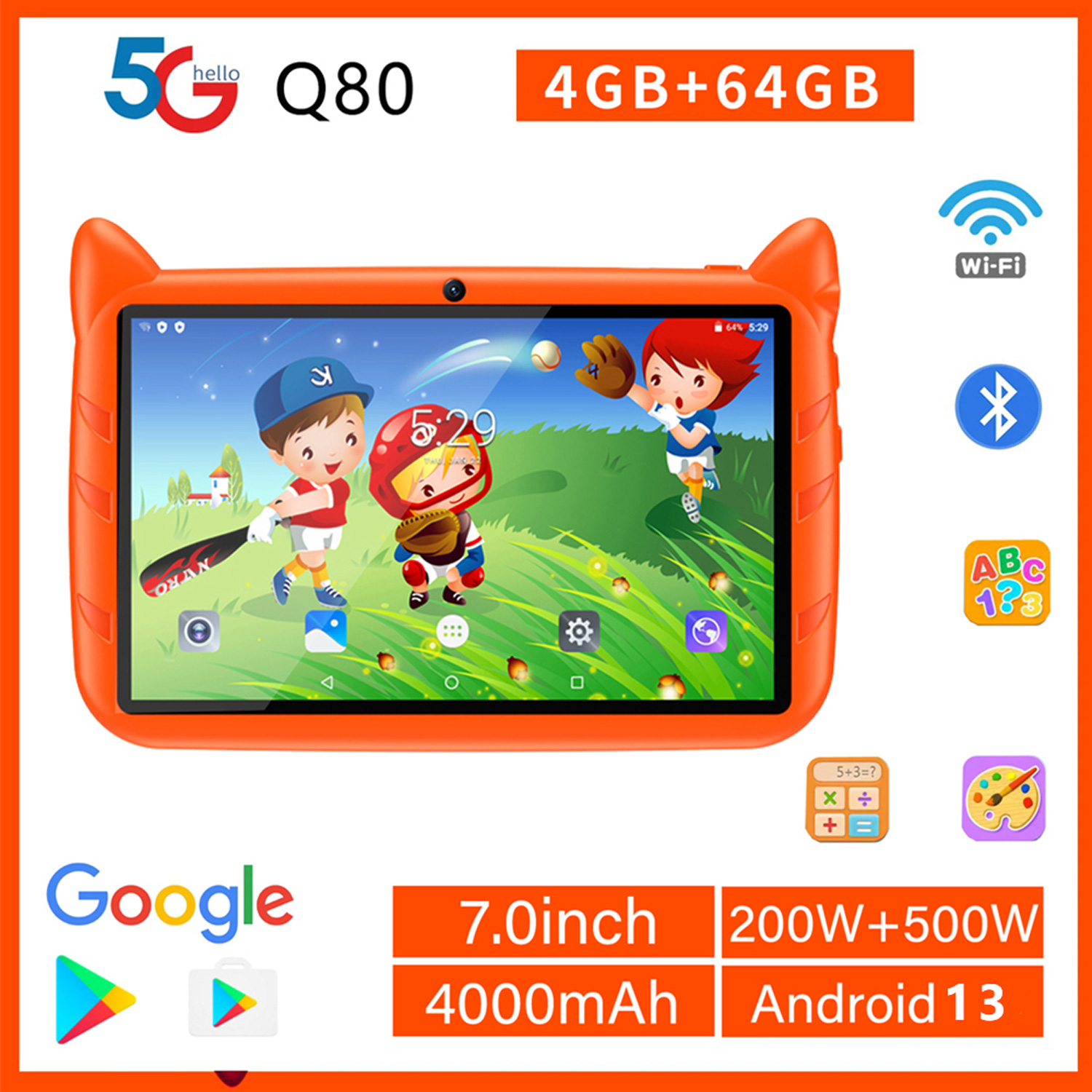 New 5G WiFi Kids Tablet 7 Inch - Kids Education Tablets avaliação e preço