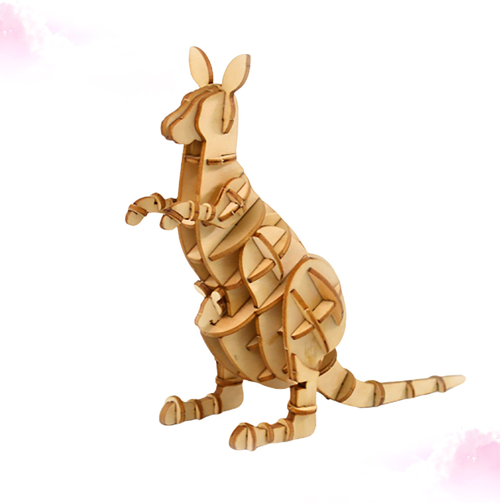 3D Kangaroo Puzzle Wooden Educ - Kangaroo Kids Education avaliação e preço