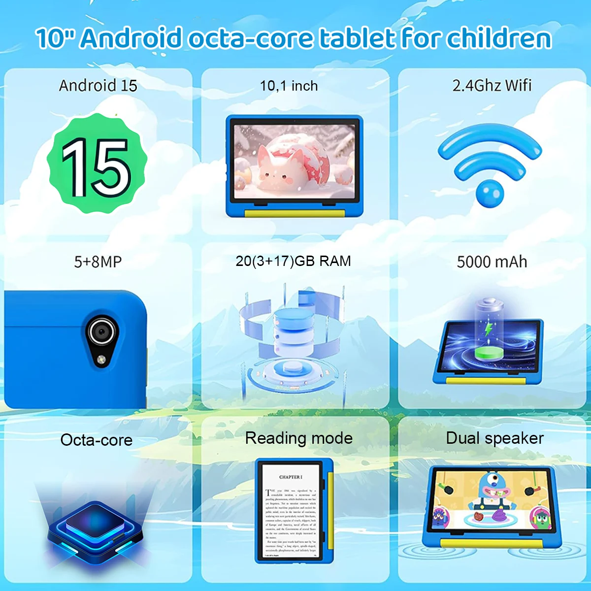 Kid Tablet Android 15 Tablet f - Kids Education Tablets avaliação e preço