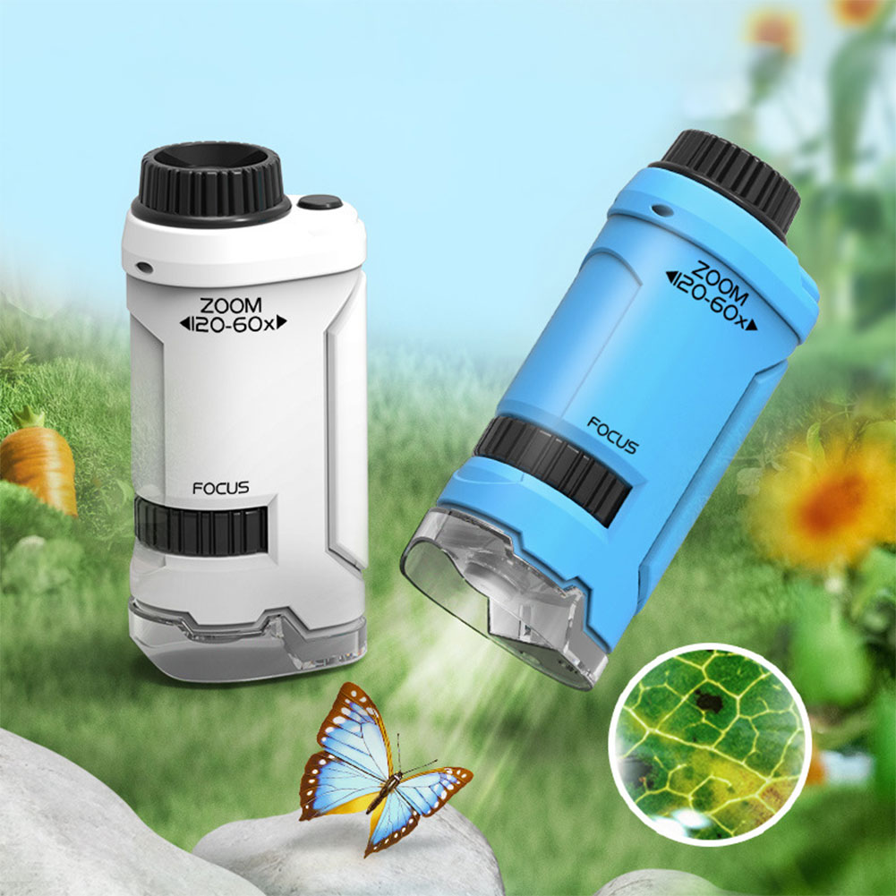 New 60x-120x Handheld Microsco - Kids Outdoor Education avaliação e preço