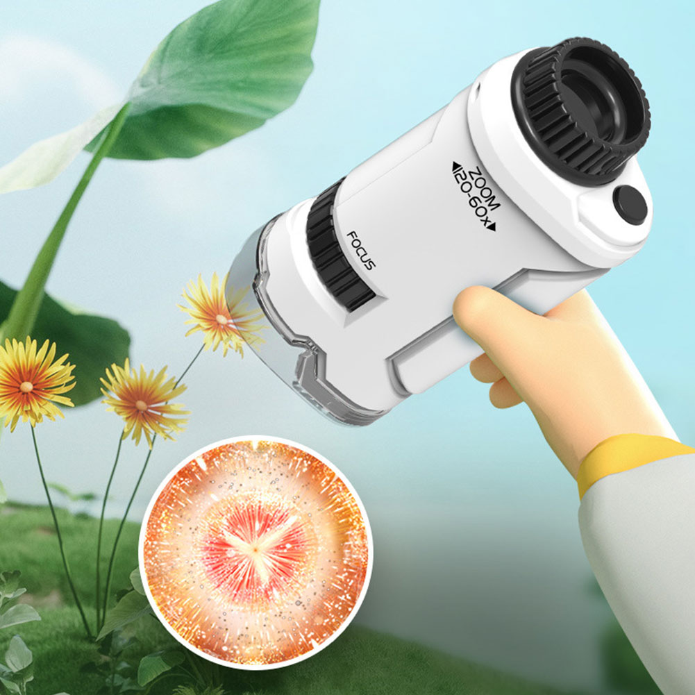 New 60x-120x Handheld Microsco - Kids Outdoor Education avaliação e preço