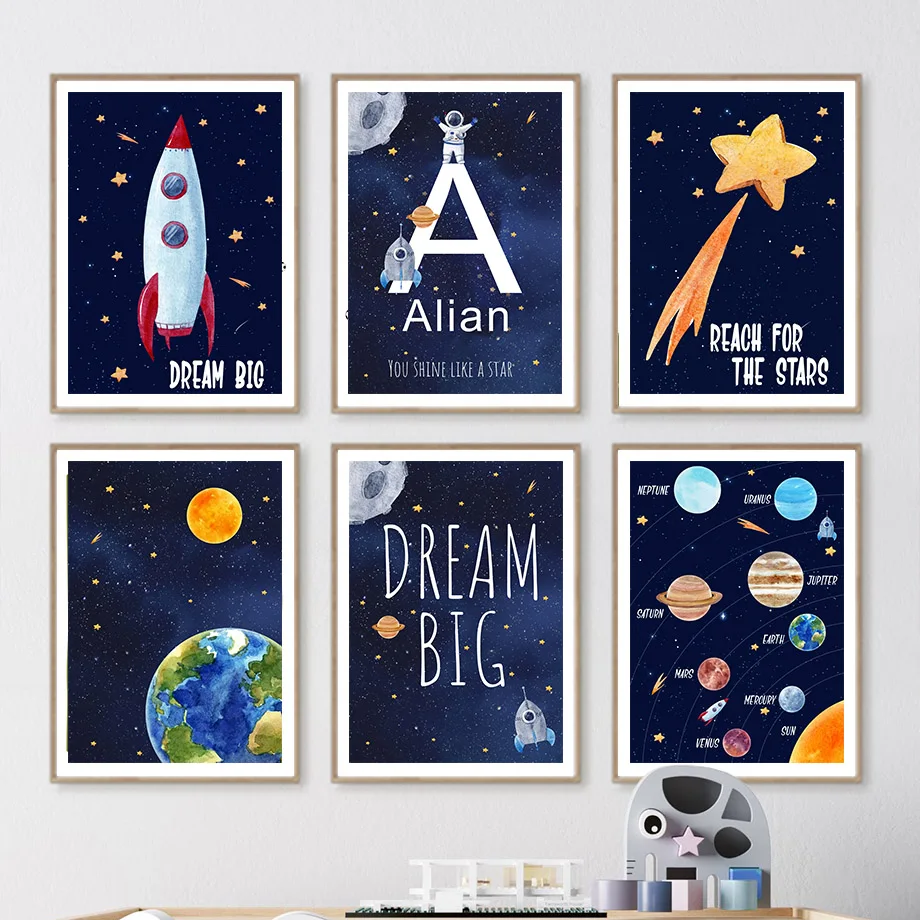 1pc Canvas painting  Custom Na - Kids Education Yes avaliação e preço
