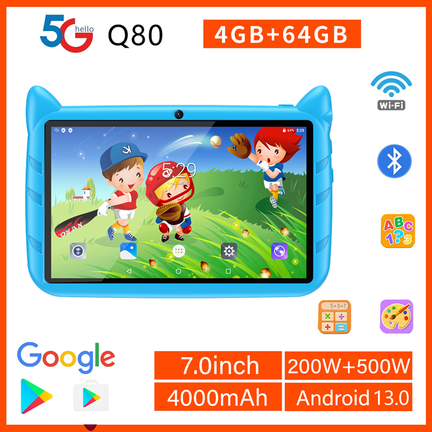New 7 Inch Global Version 5G W - Kids Education Tablets avaliação e preço