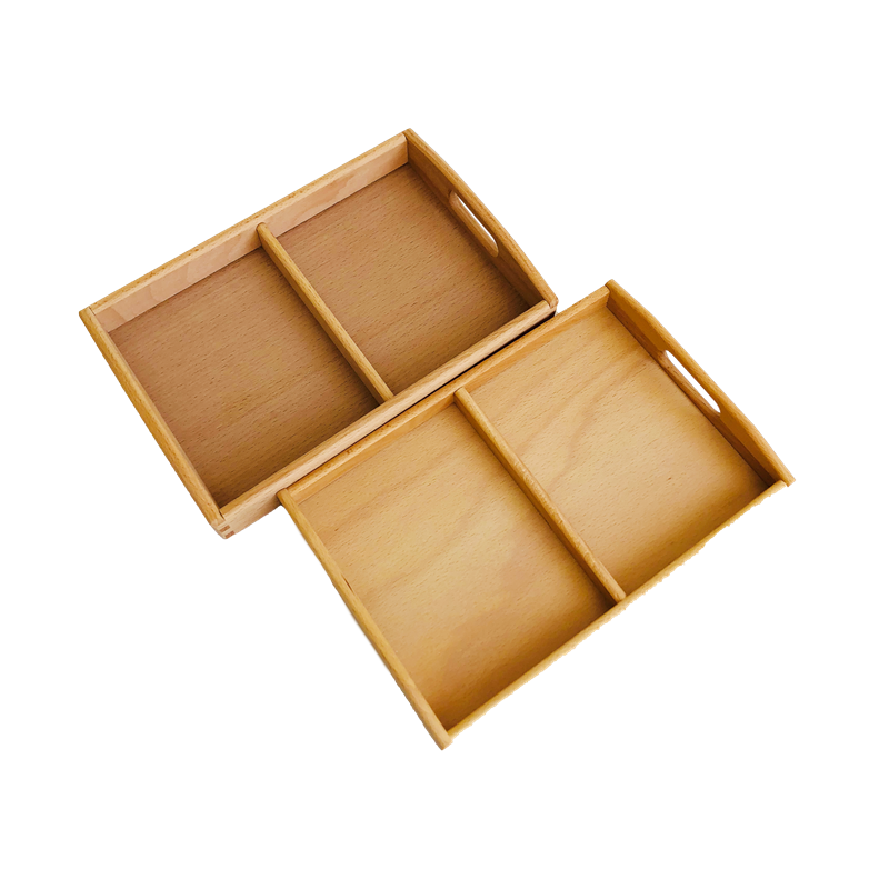 Wood Montessori Tray With Comp - Kids Education Jobs avaliação e preço