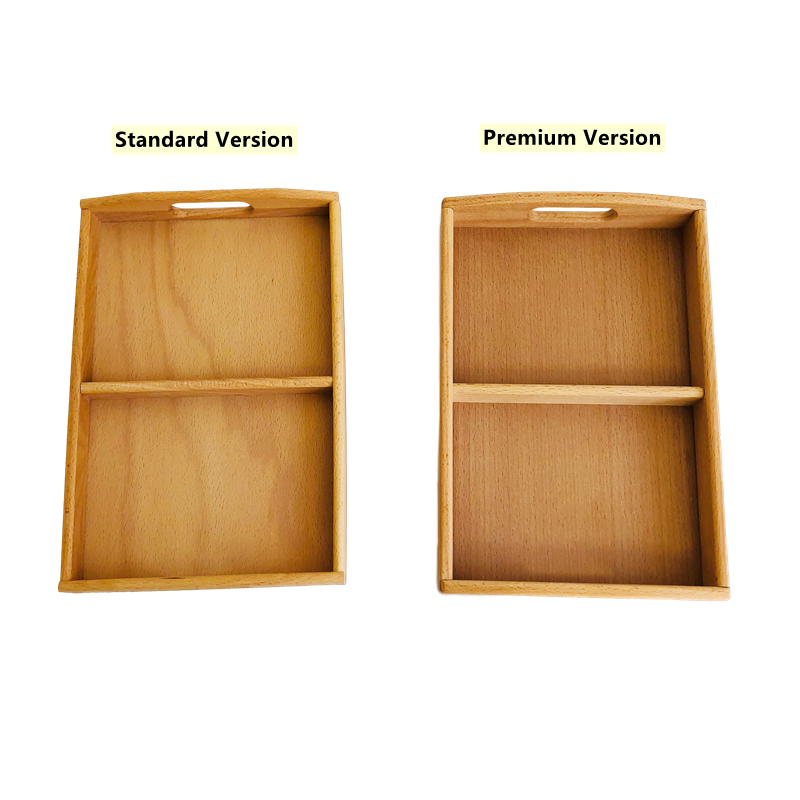 Wood Montessori Tray With Comp - Kids Education Jobs avaliação e preço